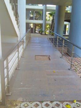 a wheelchair ramp for entrance