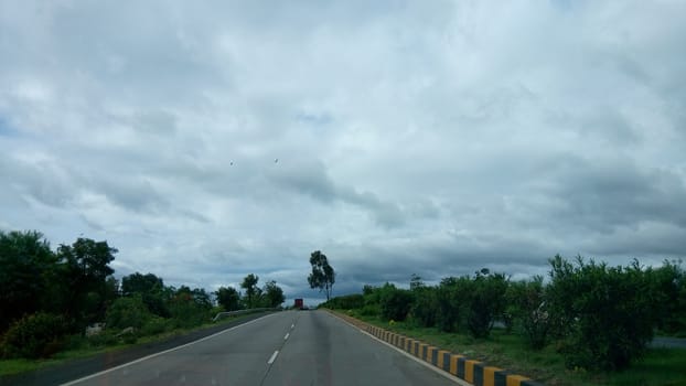 an indian highway during summer season