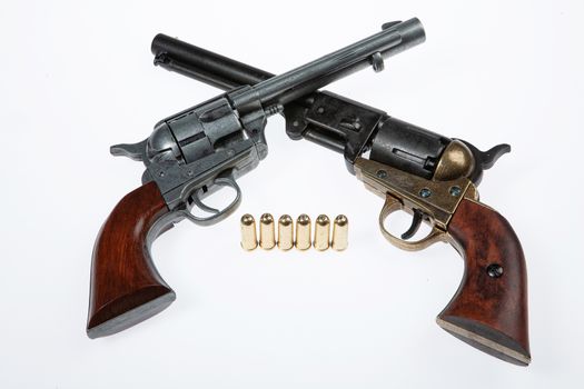 Cowboy equipment on an isolated studio background