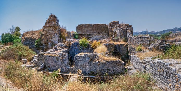 Ancient Greek city Miletus on the western coast of Anatolia, Turkey, on a sunny summer day