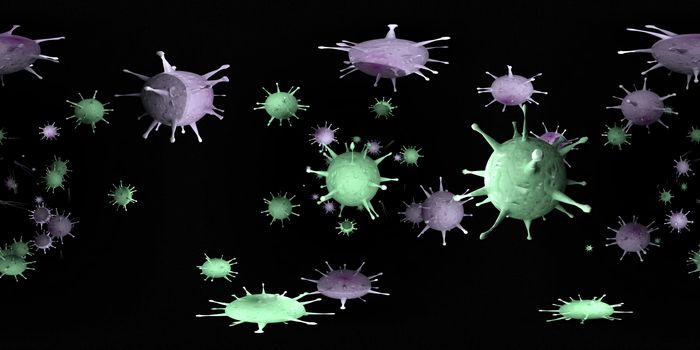 3d rendering Microscope virus- bacteria close up.  Equirectangular  360 VR image.  The medical panoramic background.