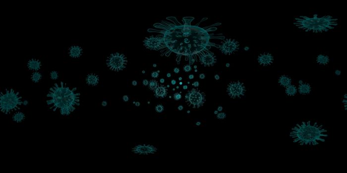 3d rendering Microscope virus- bacteria close up.  Equirectangular  360 VR image.  The medical panoramic background.