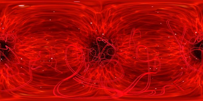 3d rendering Microscope virus- bacteria close up.  Equirectangular  360 VR image.  The medical panoramic background.
