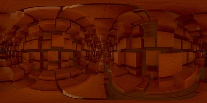 3d illustration, 3d rendering, vr 360 panorama abstract images of the geometry background