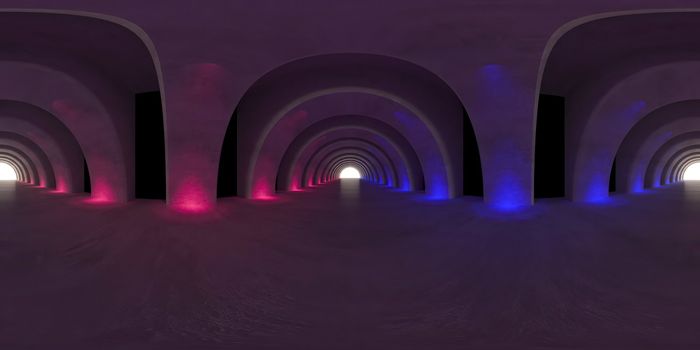 3d illustration, 3d rendering, vr 360 panorama abstract images of the geometry background