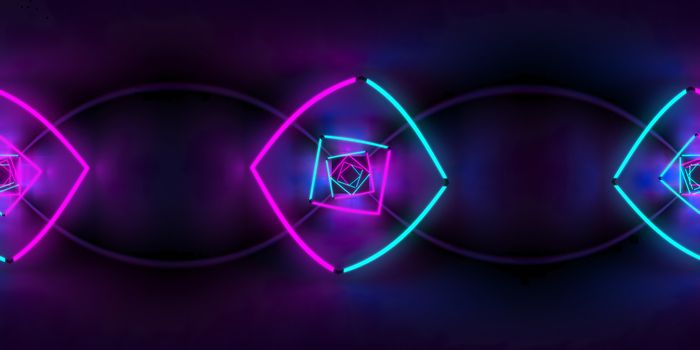 3d illustration, 3d rendering, vr 360 panorama abstract images of the geometry background