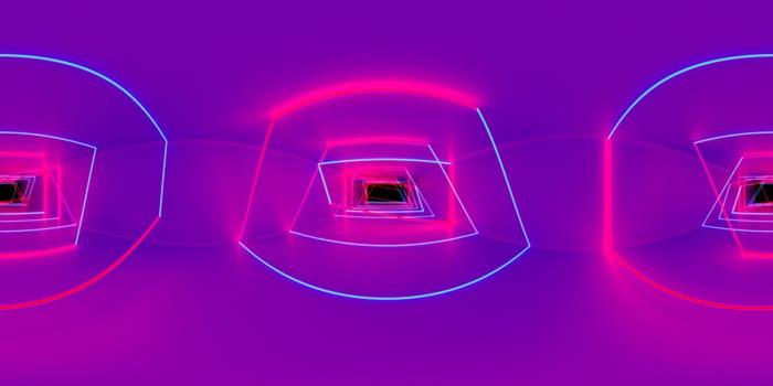 3d illustration, 3d rendering, vr 360 panorama abstract images of the geometry background