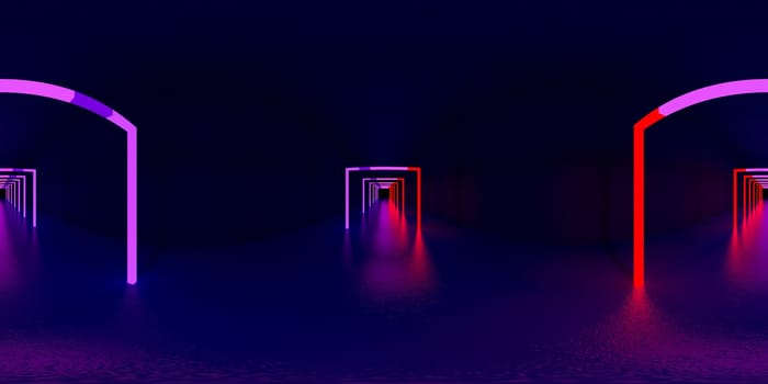 3d illustration, 3d rendering, vr 360 panorama abstract images of the geometry background