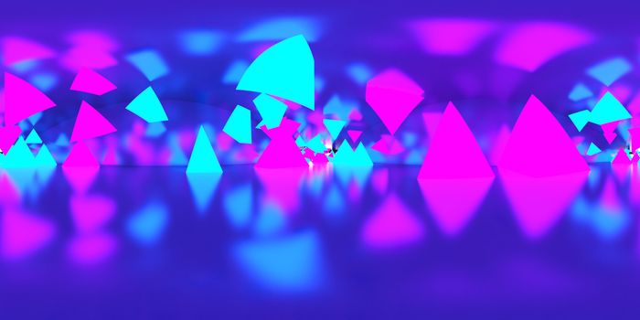 3d illustration, 3d rendering, vr 360 panorama abstract images of the geometry background