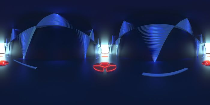 3d illustration, 3d rendering, vr 360 panorama abstract images of the geometry background