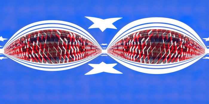 3d illustration, 3d rendering, vr 360 panorama abstract images of the geometry background