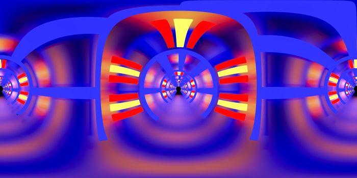 3d illustration, 3d rendering, vr 360 panorama abstract images of the geometry background