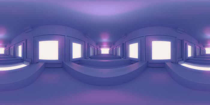 3d illustration, 3d rendering, vr 360 panorama abstract images of the geometry background