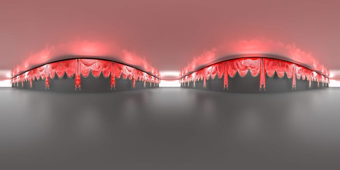 3d illustration, 3d rendering, vr 360 panorama abstract images of the geometry background