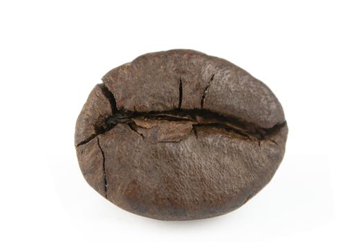 Close up coffee beans isolated on white background with clipping path
