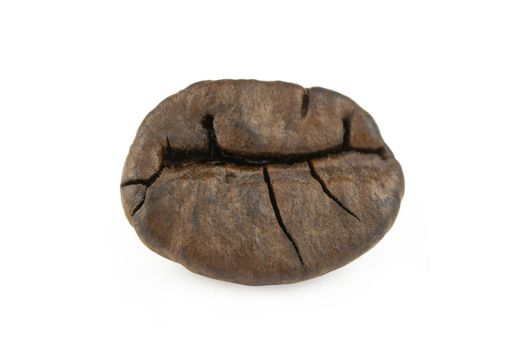 Close up coffee beans isolated on white background with clipping path
