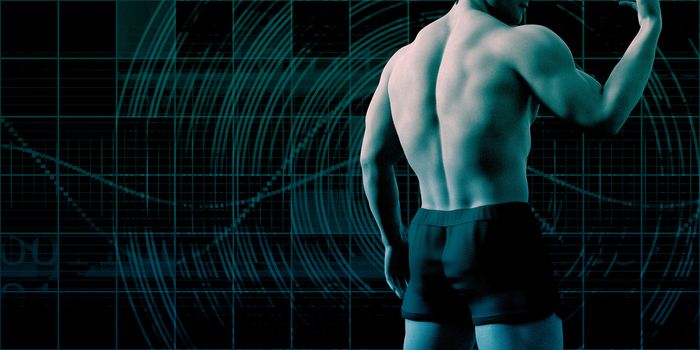 Healthy Diet and Exercise Presentation Background Concept Poster