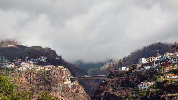 The hillside above Funchal on the Portuguese island of Madeira.