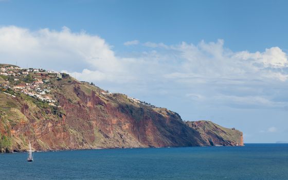 A view of the headland to the east of Funchal, the capital city of the Portuguese island of Madeira.