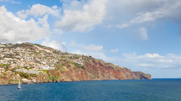 A view of the headland to the east of Funchal, the capital city of the Portuguese island of Madeira.