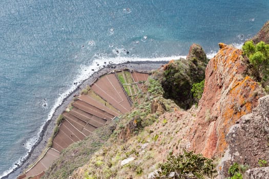 The Cabo Girao Viewpoint is on the Portuguese island of Madeira and is an elevated viewpoint offering panoramic views over the ocean.