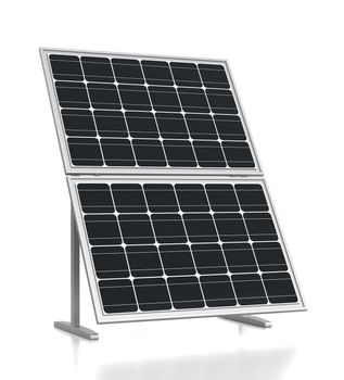 Solar Panel Isolated on White Background 3D Illustration