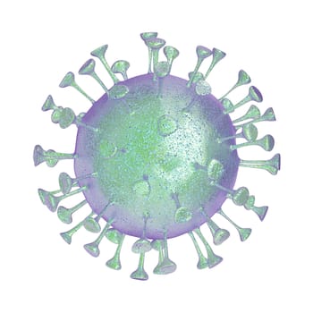 3D illustration of coronavirus, isolated on white background
