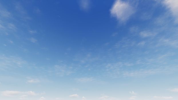 Cloudy blue sky abstract background, blue sky background with tiny clouds, 3d rendering

