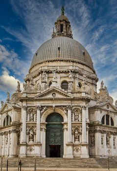Old church on the Grand Canal in Venice, Italy