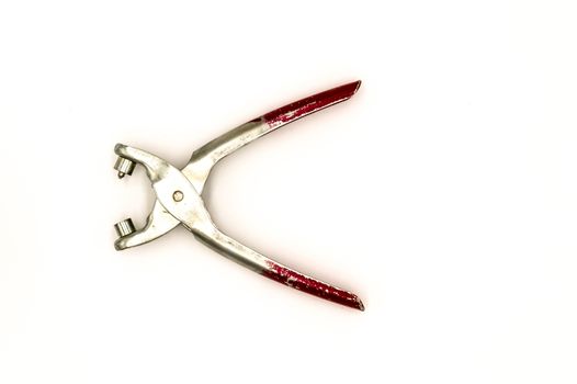 Eyelet pliers for attaching snaps and eyelets in close-up