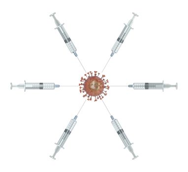 Vaccines against the virus, concept illustration for coronavirus pandemic