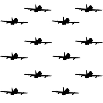 Military fighter jet seamless pattern