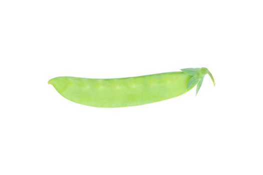Sugar Pea, Snow peas isolated on white background with clipping path
