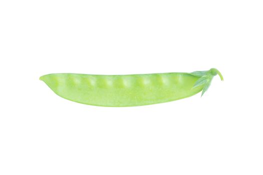 Sugar Pea, Snow peas isolated on white background with clipping path
