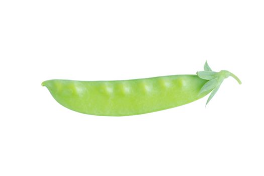 Sugar Pea, Snow peas isolated on white background with clipping path
