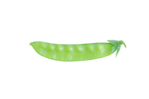 Sugar Pea, Snow peas isolated on white background with clipping path
