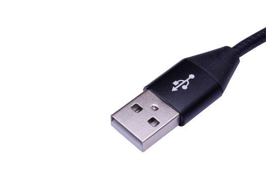 USB cable isolated on a white background with clipping path