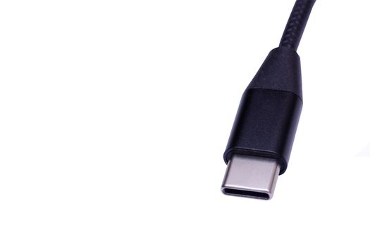 USB Type C, USB-C isolated on white background with clipping path 