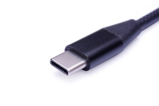 USB Type C, USB-C isolated on white background with clipping path 