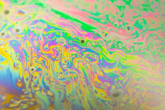 Close up soap bubble background. Psychedelic abstract background