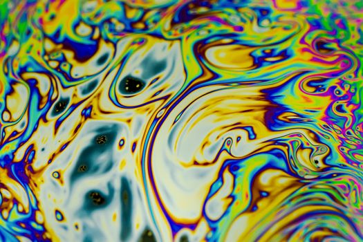 Close up soap bubble background. Psychedelic abstract background
