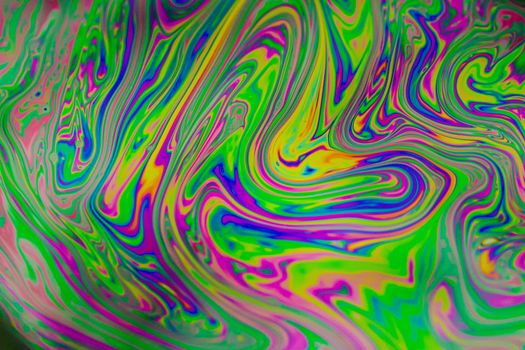 Close up soap bubble background. Psychedelic abstract background