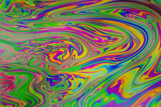 Close up soap bubble background. Psychedelic abstract background