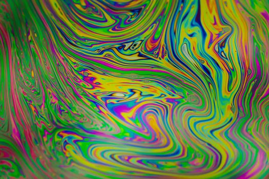 Close up soap bubble background. Psychedelic abstract background