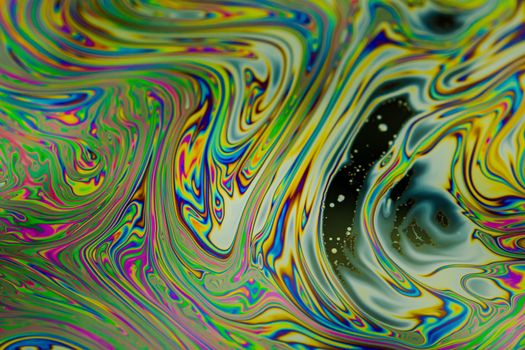 Close up soap bubble background. Psychedelic abstract background