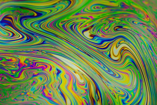 Close up soap bubble background. Psychedelic abstract background