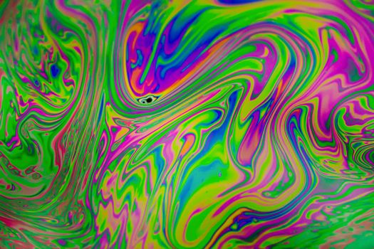Close up soap bubble background. Psychedelic abstract background