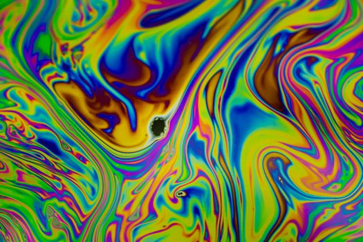 Close up soap bubble background. Psychedelic abstract background