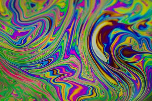 Close up soap bubble background. Psychedelic abstract background