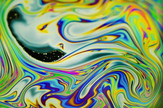 Close up soap bubble background. Psychedelic abstract background